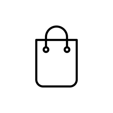 Alışveriş poşeti ikon vektörü beyaz arkaplanda izole edildi. Alışveriş poşeti vektör simgesi. Sepet simgesi