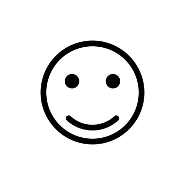 Beyaz arka planda izole edilmiş gülümse ikon vektörü. Gülümse vektör simgesi. Duygusal Simge vektörü. Emoji.
