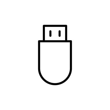 Beyaz arkaplanda izole edilmiş Usb simgesi vektörü. Flash disk simgesi vektörü
