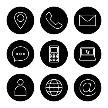 Beyaz arkaplanda izole edilmiş ikon vektörüyle bağlantı kurun. Kartvizit iletişim bilgisi simgesi. Web simgesi vektörü. 