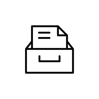 Dizin simgesi vektörünü beyaz arkaplanda izole et. klasörler vektör simgesi. Depolama simgesini arşivle.