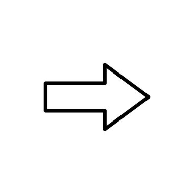 Ok simgesi vektörü beyaz arkaplanda izole edildi. Ok sembolü. Ok vektör simgesi