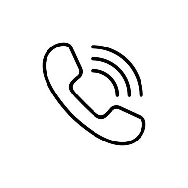 Beyaz arkaplanda ikon vektörü izole edildi. Telefon simgesi vektörü. Cep telefonu. telefon simgesi