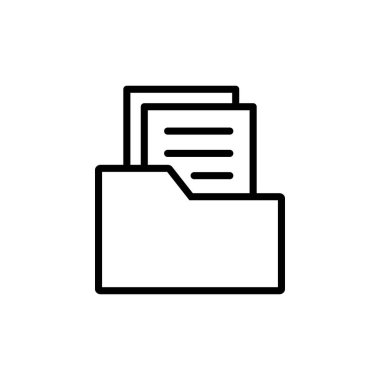 Dizin Simgesi vektörü beyaz arkaplanda izole edildi. Dizin ve belge Simgesi. simge arşivi