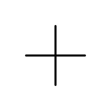 Artı beyaz arkaplanda izole edilmiş simge vektörü. Artı simge ekle. Toplama işareti. Tıbbi Artı simgesi