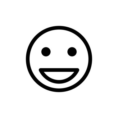 Beyaz arka planda izole edilmiş gülümse ikon vektörü. Gülümse vektör simgesi. Duygusal Simge vektörü. Emoji.