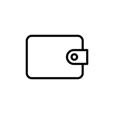 Cüzdan Simgesi vektörü beyaz arkaplanda izole edildi. para cüzdanı simgesi