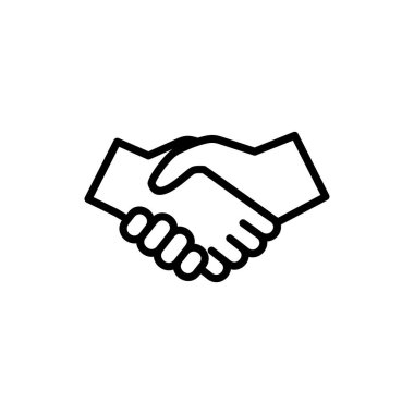 Beyaz arkaplanda iş tokalaşma simgesi vektörü izole edildi. Tokalaşma ikonu vektörü. Sözleşme anlaşması. Simge vektörüne güven. - Anlaştık. Oldu bil. ortaklık simgesi