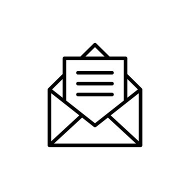 Beyaz arkaplanda posta vektör simgesi izole edildi. E- posta simgesi. Zarf çizimi. İleti