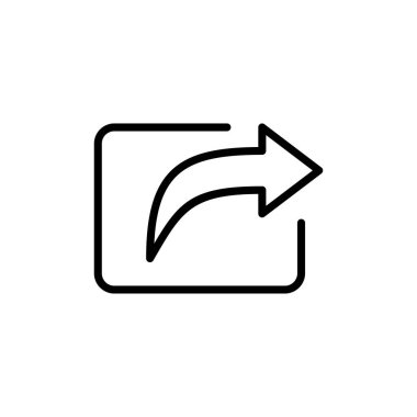 Beyaz arkaplanda izole edilmiş simge vektörünü paylaş. Vektör simgesini paylaş