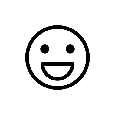 Beyaz arka planda izole edilmiş gülümse ikon vektörü. Gülümse vektör simgesi. Duygusal Simge vektörü. Emoji.