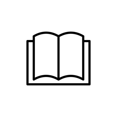 Kitap simgesi vektörü beyaz arkaplanda izole edildi. Kitap vektör simgesi. Kitap simgesi
