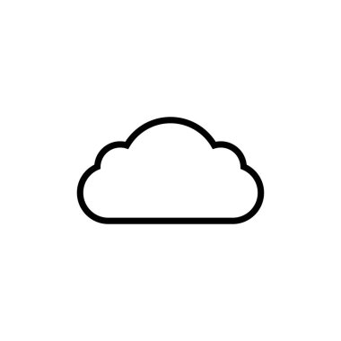 Beyaz arkaplanda bulut simgesi vektörü izole edildi. bulut hesaplama simgesi