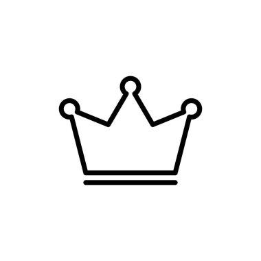 Crown Icon vektörü beyaz arkaplanda izole edildi. Taç sembolü. Crown vektör simgesi