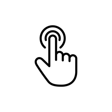 Beyaz arkaplanda elle tıklama simgesi vektörü izole edildi. işaret simgesi vektörü. el imleç simgesi vektörü