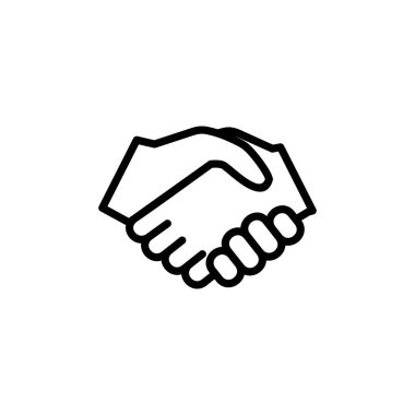 Beyaz arkaplanda iş tokalaşma simgesi vektörü izole edildi. Tokalaşma ikonu vektörü. Sözleşme anlaşması. Simge vektörüne güven. - Anlaştık. Oldu bil. ortaklık simgesi