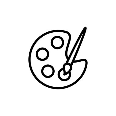 Beyaz arkaplanda izole edilmiş resim simgesi vektörü. Fırça vektör simgesini boya. Boya silindiri simgesi