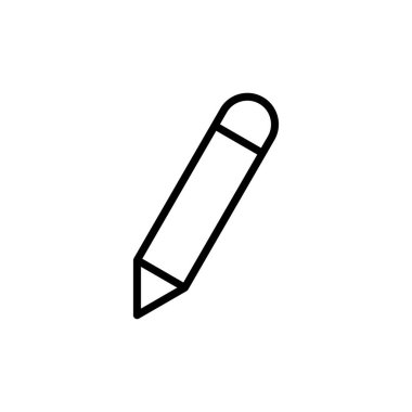 Beyaz arkaplanda izole edilmiş kalem simgesi vektörü. Kalem vektör simgesi