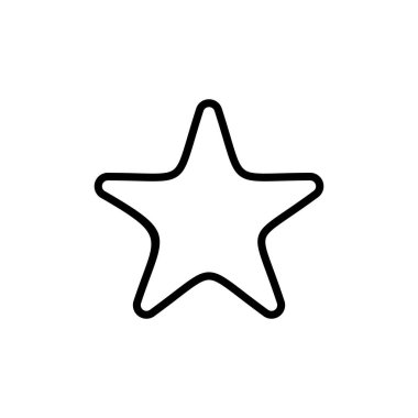 Yıldız Simgesi vektörü beyaz arkaplanda izole edildi. Yıldız vektör simgesi. Beğeni sembolü