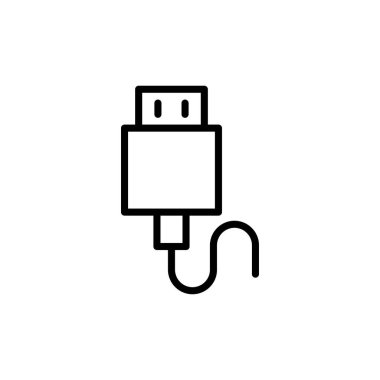 Beyaz arkaplanda izole edilmiş Usb simgesi vektörü. Flash disk simgesi vektörü