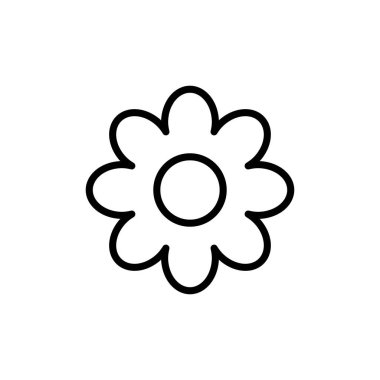 Çiçek simgesi vektörü beyaz arkaplanda izole edildi. çiçek vektörü. çiçek sembolleri