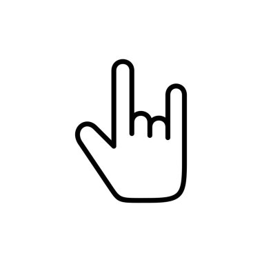 Beyaz arkaplanda el simgesi vektörü izole edildi. El hareketi. Eller dursun