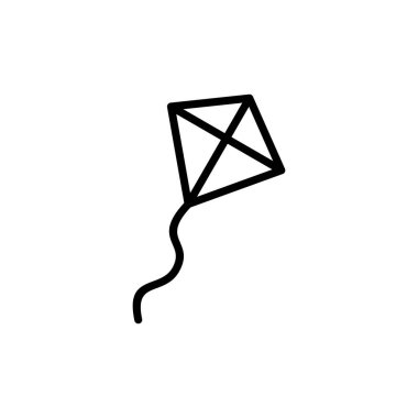 Kite simgesi vektörü beyaz arkaplanda izole edildi. Uçurtma vektör simgesi.