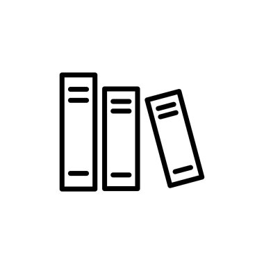 Kütüphane simgesi vektörü beyaz arkaplanda izole edildi. Kitap simgesi vektörü