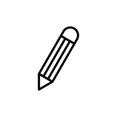Beyaz arkaplanda izole edilmiş kalem simgesi vektörü. Kalem vektör simgesi