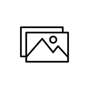 Resim simgesi vektörü beyaz arkaplanda izole edildi. Resim vektör simgesi. fotoğraf galerisi simgesi vektörü