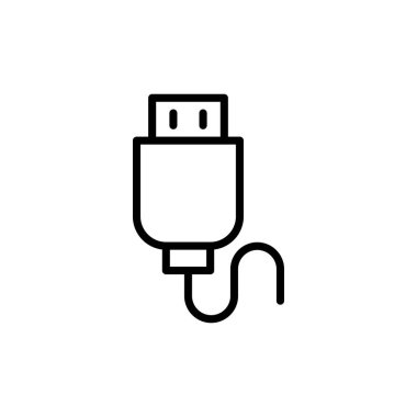 Beyaz arkaplanda izole edilmiş Usb simgesi vektörü. Flash disk simgesi vektörü