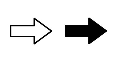 Ok simgesi vektörü beyaz arkaplanda izole edildi. Ok sembolü. Ok vektör simgesi