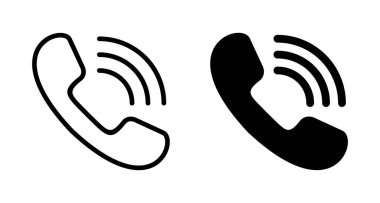 Beyaz arkaplanda ikon vektörü izole edildi. Telefon simgesi vektörü. Cep telefonu. telefon simgesi