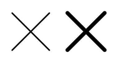 Beyaz arkaplanda izole edilmiş simge vektörünü kapat. Simgeyi sil. sil, iptal et, çıkış sembolü