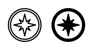 Pusula simgesi vektörü beyaz arkaplanda izole edildi. Pusula vektör simgesi