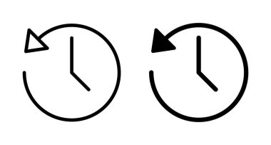 Tarih simgesi vektörü beyaz arkaplanda izole edildi. Geçmiş vektör simgesi