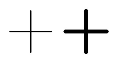 Artı beyaz arkaplanda izole edilmiş simge vektörü. Artı simge ekle. Toplama işareti. Tıbbi Artı simgesi