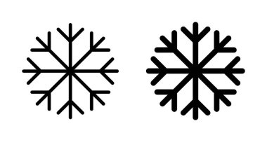 Kar Tanesi simgesi vektörü beyaz arkaplanda izole edildi. Kar ikonu vektörü. Kışın sembolü, donmuş