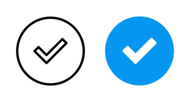 Doğrulanmış simge vektörü beyaz arkaplanda izole edildi. Doğrulama işareti. onaylanmış simge
