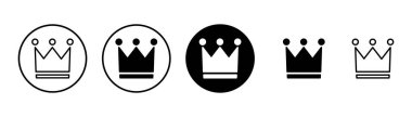 Crown Icon vektörü beyaz arkaplanda izole edildi. Taç sembolü. Crown vektör simgesi