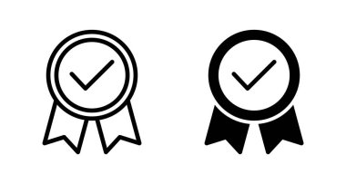 Beyaz arkaplanda izole edilmiş simge vektörüne ulaş. Ödül vektör ikonu. Madalya Vektör ikonu. - Başarı. damga