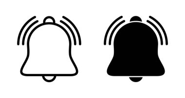 Bell Simgesi vektörü beyaz arkaplanda izole edildi. Bildirim sembolü. Çan vektör simgesi
