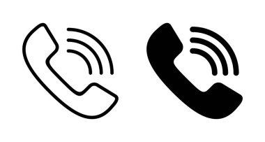 Beyaz arkaplanda ikon vektörü izole edildi. Telefon simgesi vektörü. Cep telefonu. telefon simgesi