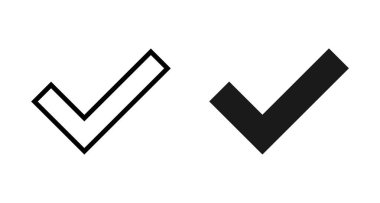 Beyaz arkaplanda izole edilmiş simge vektörünü kontrol et. İşaret simgesini işaretle. Kontrol listesi simgesi. Tik tak