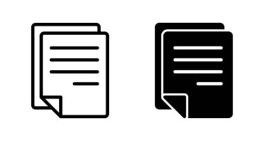 Beyaz arkaplanda izole edilmiş belge simgesi vektörü. Kağıt ikonu. Dosya Simgesi