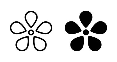 Çiçek simgesi vektörü beyaz arkaplanda izole edildi. çiçek vektörü. çiçek sembolleri