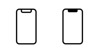 Telefon simgesi vektörü beyaz arkaplanda izole edildi. Telefon vektör simgesi. Cep telefonu. Telefon ikonu. Cep telefonu