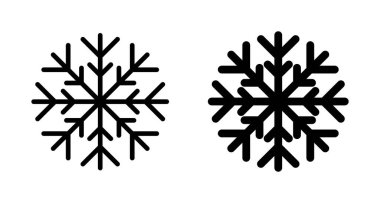 Kar Tanesi simgesi vektörü beyaz arkaplanda izole edildi. Kar ikonu vektörü. Kışın sembolü, donmuş
