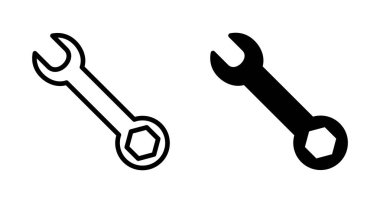 İngiliz anahtarı simgesi vektörü beyaz arkaplanda izole edildi. Anahtar vektör simgesi. Anahtar sembolü