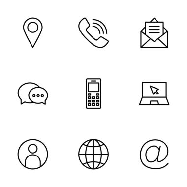 Beyaz arkaplanda izole edilmiş ikon vektörüyle bağlantı kurun. Kartvizit iletişim bilgisi simgesi. Web simgesi vektörü. 